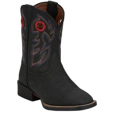 Justin Kid's Bowline Junior Black Boot