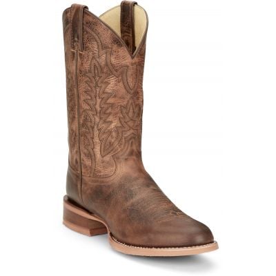 Justin Men's Clanton Khaki 12" Wide Round Toe Boots