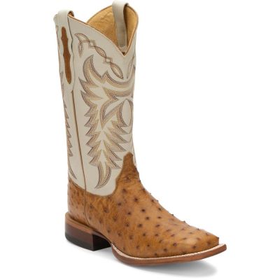 Justin Men's Pascoe Full Quill Ostrich Boot