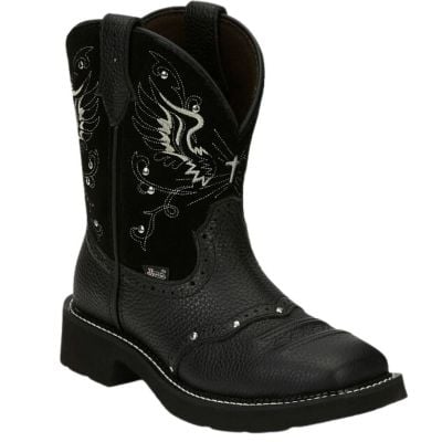Justin Women's Mandra 8" Gypsy Black Square Toe Western Boot