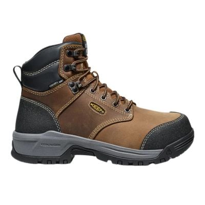 Keen Women's Evanston 6" Waterproof INT Met Work Boot - Bison/Black