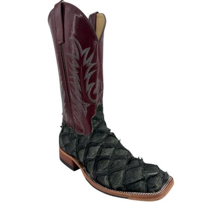 Kleinschmidt's Exclusive Men's Anderson Bean Grey Rustic Big Bass/Sangria Roper