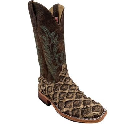 Kleinschmidt's Exclusive Men's Anderson Bean Saddle Rustic Brown Big Bass/Camel Chex Roper
