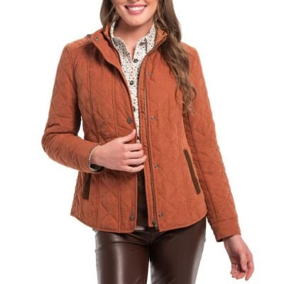 Madison Creek Women's Georgia Quilted Suede Jacket - Copper