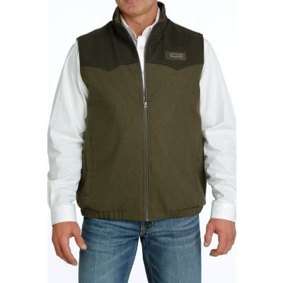 Cinch Mens Wooly Concealed Carry Vest - Olive