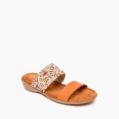Minnetonk Sabina Cream Needlepoint Sandals 