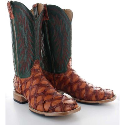 Old Gringo Mens Quitaque Red Olive Fish Boots