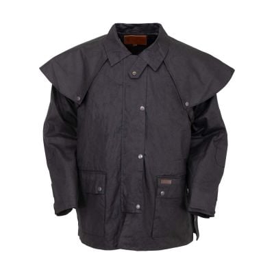 Outback Trading Co Black Oilskin Bush Ranger Jacket