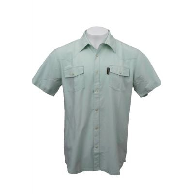 Outback Trading Men's Mint Short Sleeve MOAB Western Snap Bamboo Shirtrt