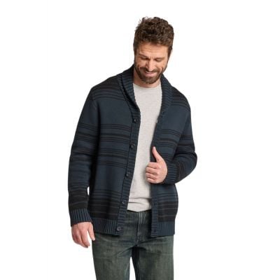 Pendleton Men's Navy/Rust Cotton Cardigan