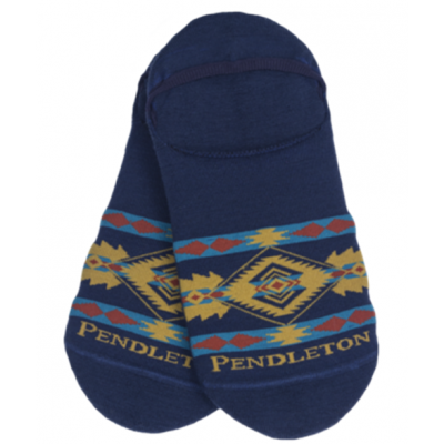Pendleton Navy Harding Moc No Show Sock