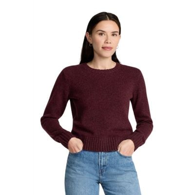 Pendleton Womens Burgundy Relaxed Shetland Collection Crew Sweater