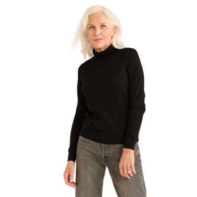 Pendleton Women's Classic Ribbed Merino Turtleneck - Black
