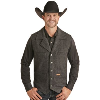 Powder River Men's Montana Wool Stripe Vest