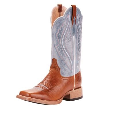 Ariat Women's PrimeTime Western Boot - Gingersnap/Baby Blue Eyes