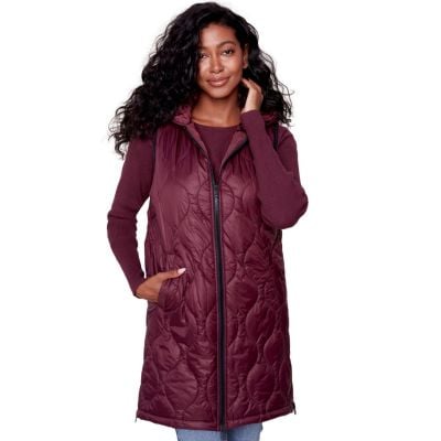 Charlie B Quilted Puffer Vest - Port