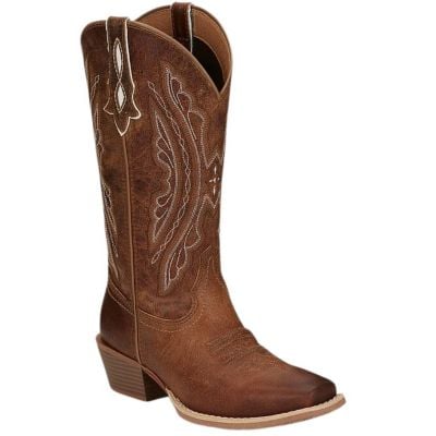 Justin Women's Rein 12" Western Boot - Waxy Tan