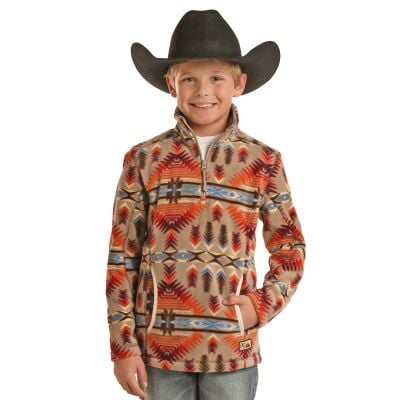 Rock N Roll Kids Aztec Printed Fleece Pullover