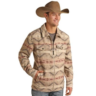 Rock N Roll Men's Aztec Full Zip Shirt Jacket