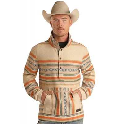 Rock N Roll Men's Aztec Henley Pullover