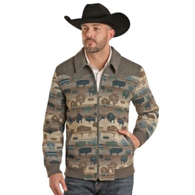 Rock n Roll Men's Buffalo Wool Bomber