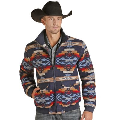 Rock N Roll Men's Cotton Aztec Bomber Coat