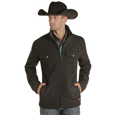 Rock N Roll Men's Solid Wool Coat