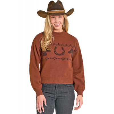 Rock N Roll Women's Burnt Orange Sweater