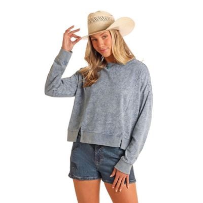 Rock & Roll Denim Women's Sky Blue Bandana Print Pullover