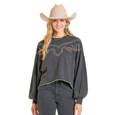 Rock & Roll Women's Embroidered Sweatshirt