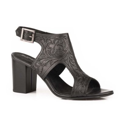 Roper Ladies Black Leather Heels