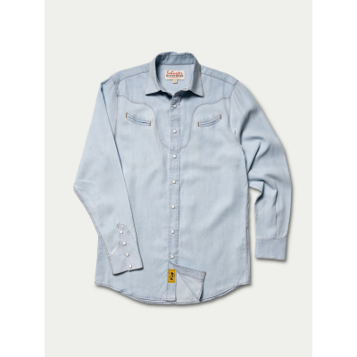 Schaefer Men's Jesse Light Wash Western Shirt