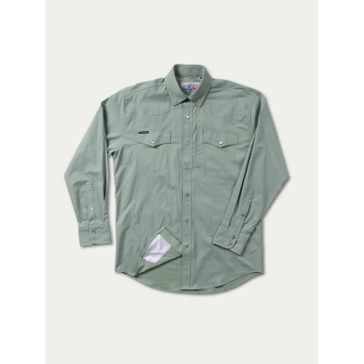 Schaefer Men's Sage Rangetek Long Sleeve Snap Shirt