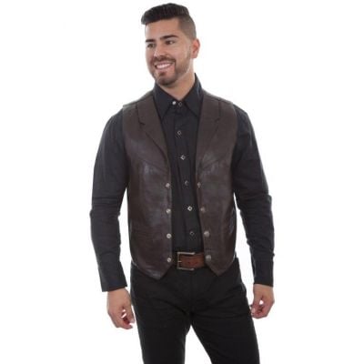 Scully Brown Lambskin Vest