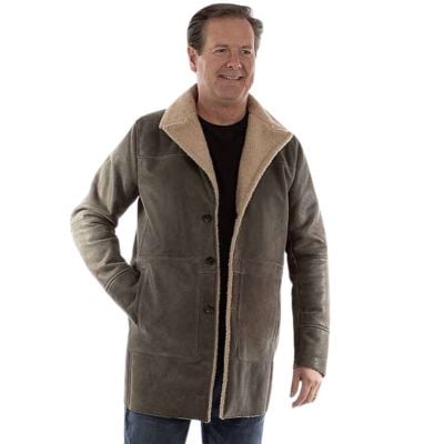 Scully Men's Button Up Jacket - Grey