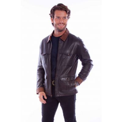Scully Men's Chocolate Zip Jacket