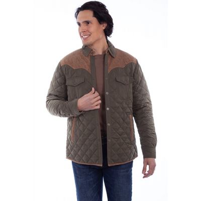 Scully Men's Leather And Olive Jacket