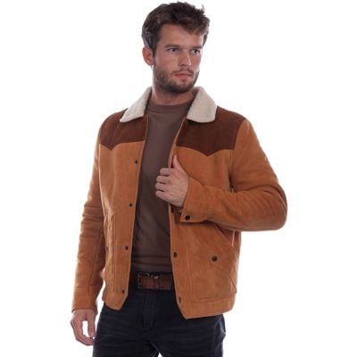 Scully Men's Tan Suede Leather Jacket