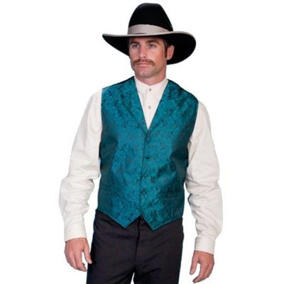 Scully Teal Paisley Vest
