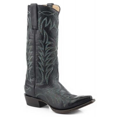 Stetson Ladies Snip Toe Black Boots