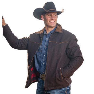 STS Ranchwear Men's Brown Wooly Jacket
