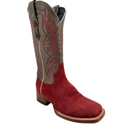 Tanner Mark Women's Roughout Red Square Toe Western Boot