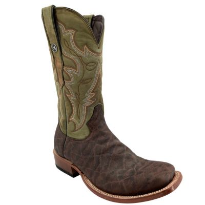 Tanner Mark Men's Brown Elephant Print Western Boot