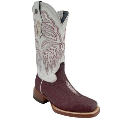 Tanner Mark Women's Stingray Print Square Toe Boot