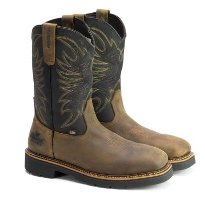 Thorogood 11" Steel Toe Waterproof Western Wellington Work Boots