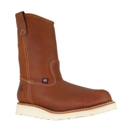 Thorogood American Heritage - 11" Tobacco Safety Toe- Pull-On Wellington Work Boot