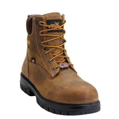 Thorogood Men's Genesis Series Brule Waterproof 6” Lace-Up Nano Safety Toe Work Boot - Chestnut