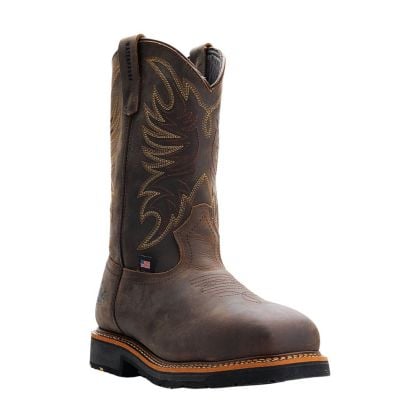 Thorogood Men's Willow 11" Waterproof Square Composite Toe Work Boot - Crazy Horse Brown
