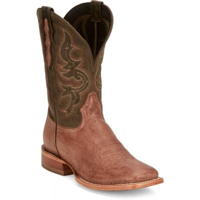 Tony Lama Men's Cadiz Wide Square Toe Ostrich Boots
