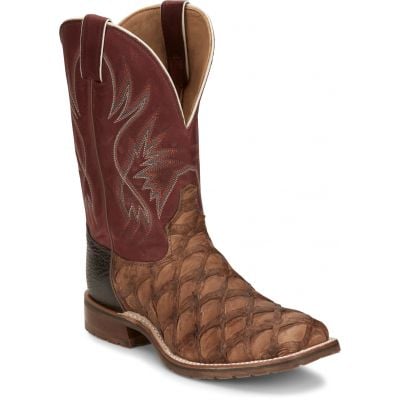 Tony Lama Men's Prescott 11" Pirarucu Square Toe Boots